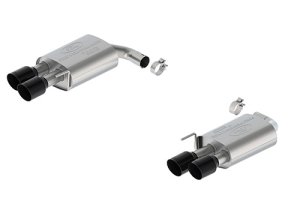 Ford Mustang Performance Exhaust - Rear - Ford Racing - Axle-Back with GT Valance & Black Tips - Black - 2024+